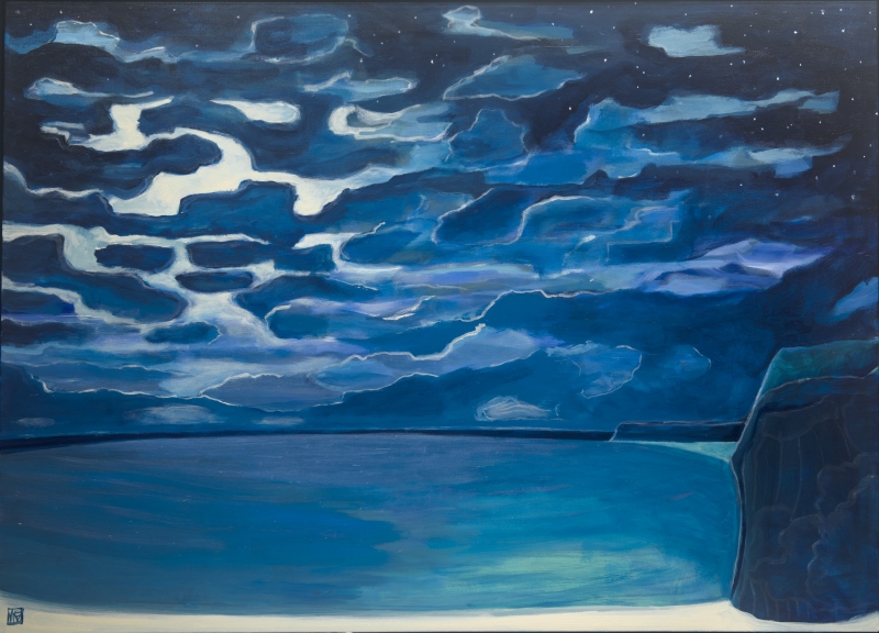 Hiding Moon by artist Melissa Wen Mitchell-Kotzev